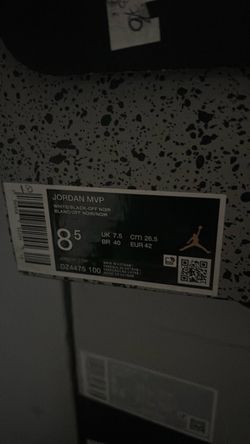 Jordan MVP Sneakers Size 8.5 White/Black