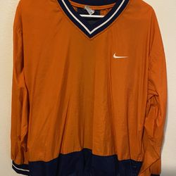 Orange Nike xl long sleeve rain jacket