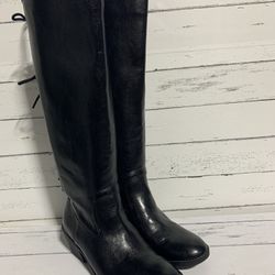 euro soft by sofft Knee High Black Leather Boots Women Size 6.5 All Man Made