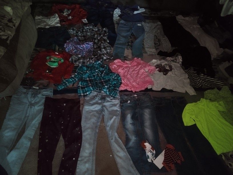 Girls Clothes Group Size 6x 7/8 Buy All Shown Levi's Cat And Jack Jeans Justin Jeans and Much More