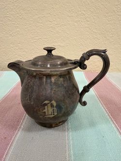 Vintage J.B.S. Silverplated Tea / Coffee Pot with Monogram "B"