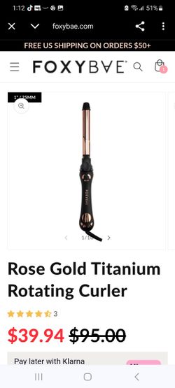 Foxy Bae Rose Gold Titanium Rotating Curler