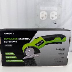 MAKEASY Cardboard Cutter, Rechargeable Electric Scissors, Box Cutter