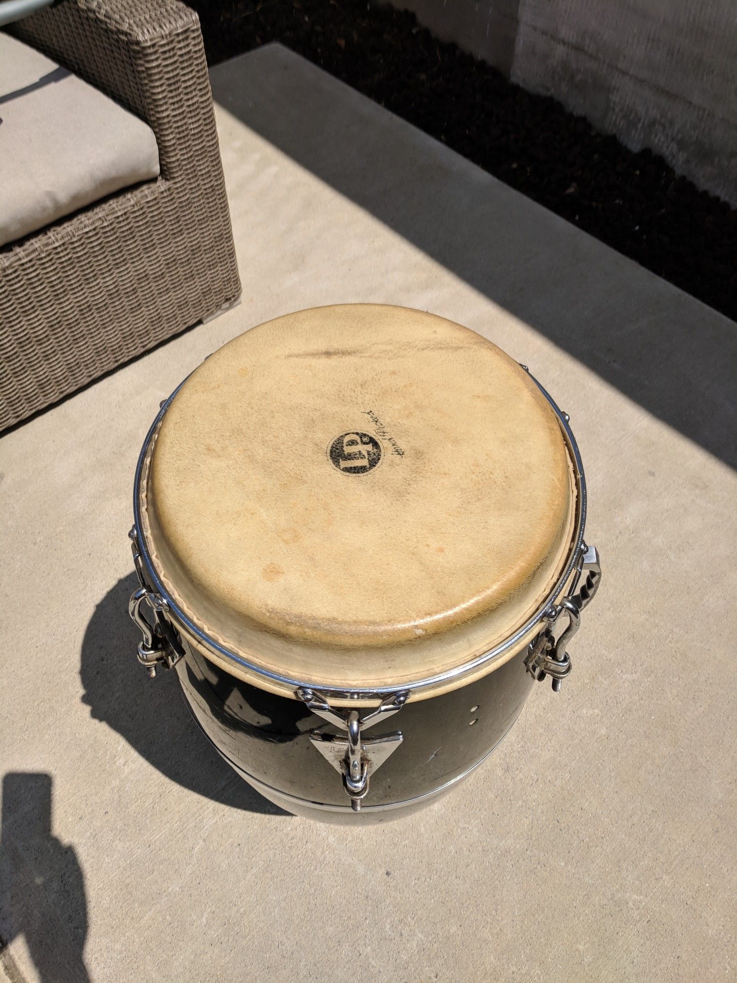 M. Cohen Latin Percussion LP Patato Black Fiberglass 11 3/4" Conga for