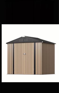 8x6 FT Outdoor Metal Storage Shed