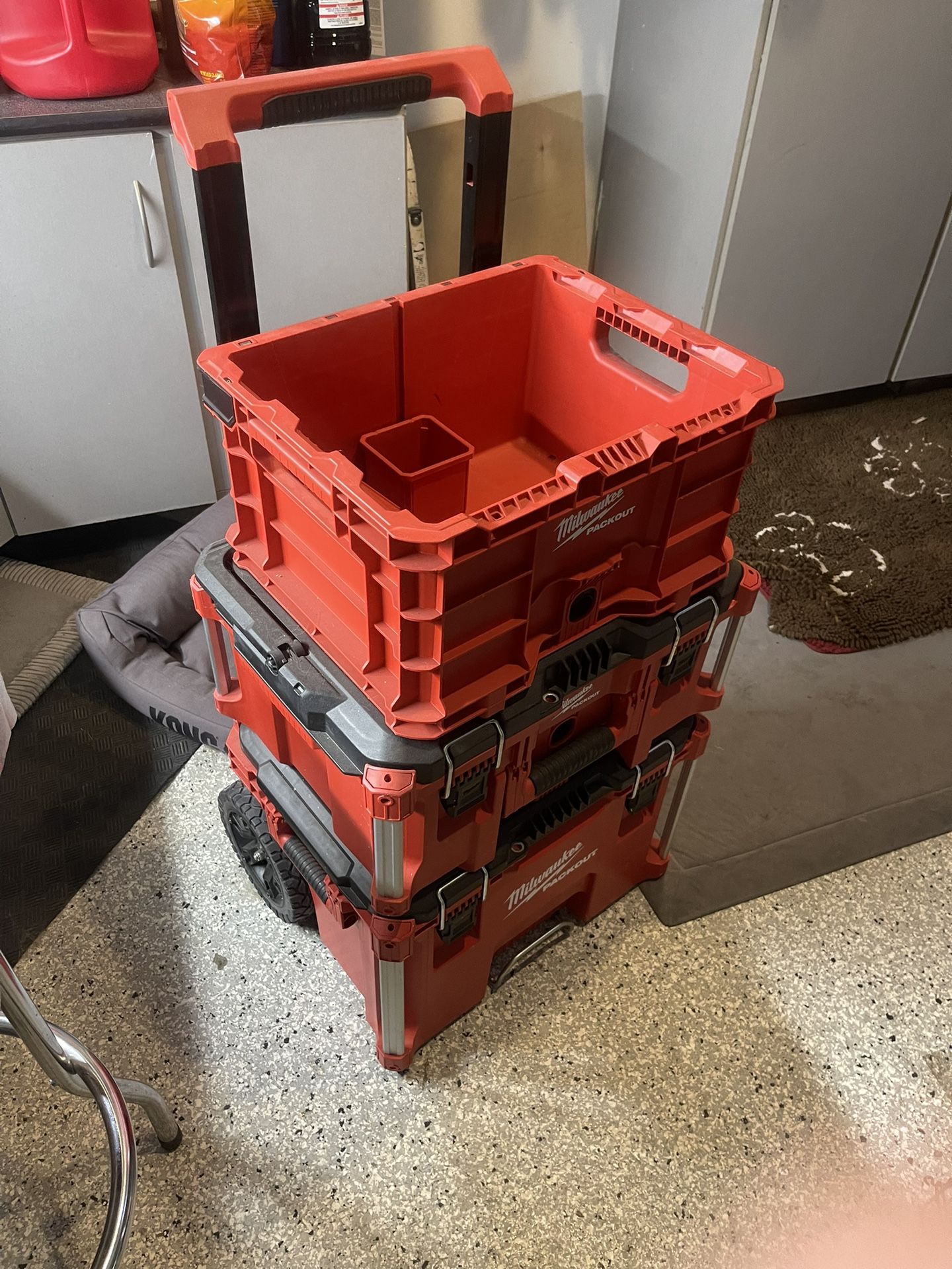 Milwaukee Pack out Dolly & 3 Compartments