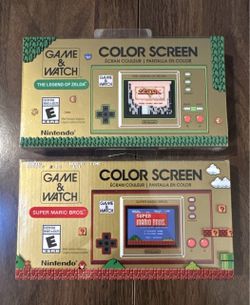 Nintendo Game and Watch Legend of Zelda & Super Mario Handheld - NIB - Sealed