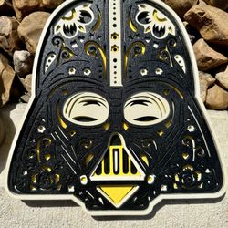 Darry Vader Layered Wood Art 