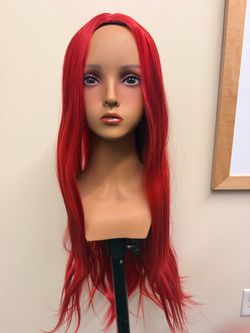 Beautiful red synthetic hair wig new #8