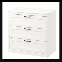 NEW White 3 Drawer Dresser