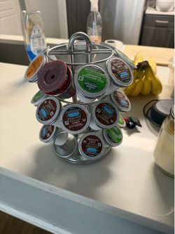 Keurig K-Cup Carousel Holder / Coffee Pod Organizer (Metal, Rotating)
