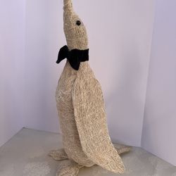 Holiday Decor : Cute Shimmery Penguin Sculpture