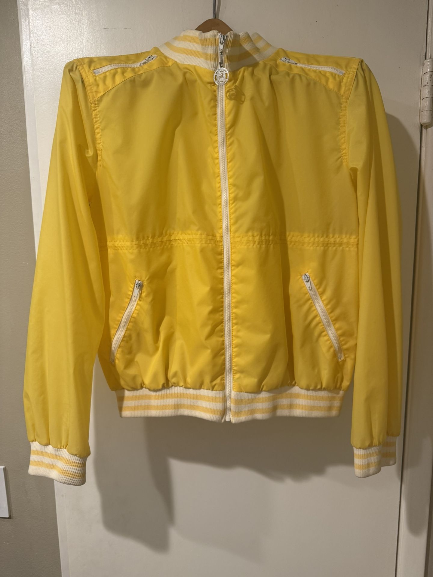 Vintage White Stag Lightweight Track Jacket, Canary Yellow, Men’s Large - EUC