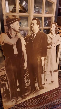 Vintage cardboard cutout of The Honeymooners