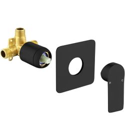Shower Valves Wall Mount Shower Faucet Rough-In Valve Bathroom Trim Kit Single Handle Tub Shower Valve Mixer Matte Black $29