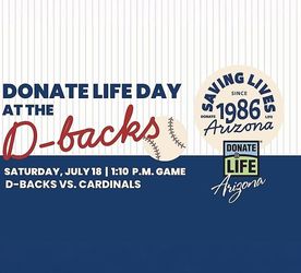 Dbacks Tickets  Donate Life Night