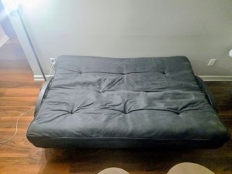 Gray futon sofa