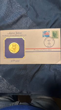 Andrew Jackson collectors edition official US mint Presidential gold plated