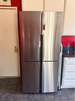 Haier stainless steel refrigerator