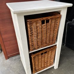 NIGHTSTAND/SIDE TABLE WITH CUBBIES