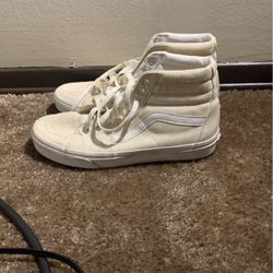 White High top Vans 