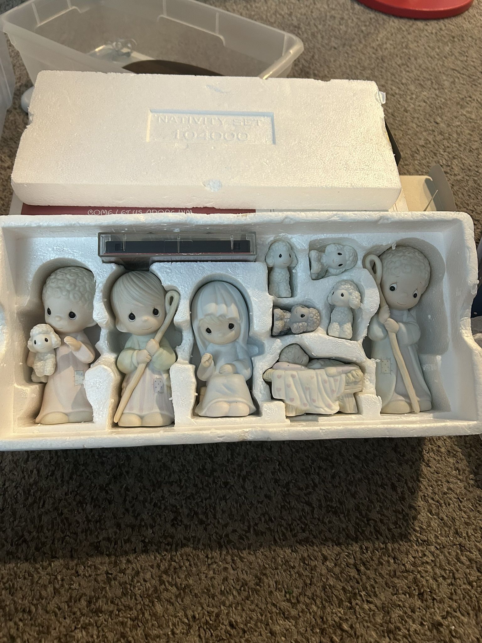 1980s Precious Moments Nativity Christmas Lot