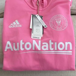 ADIDAS AEROREADY  Inter Miami 3/4 zip up sweater  Size Adult SMALL