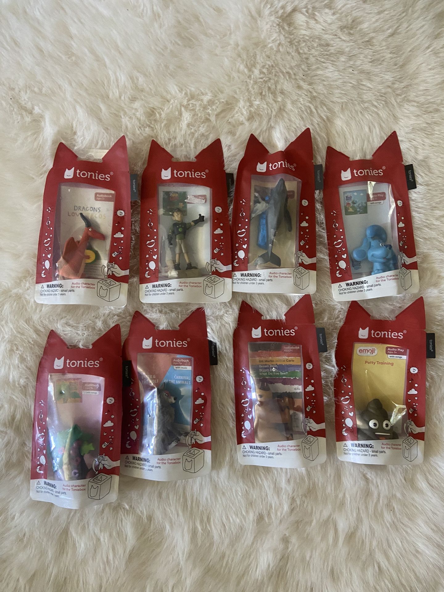 NEW TONIES Lot of 8 Audio Characters NEW & FACTORY SEALED