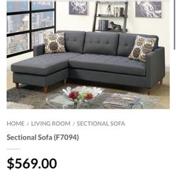 Gray Sectional Sofa 