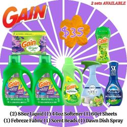 LARGE Gain LAUNDRY Detergent Household DAWN Febreze BUNDLE SALE 🔥