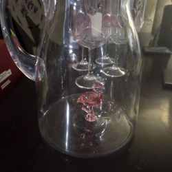 Flamingo Plastic Cup And Pitcher