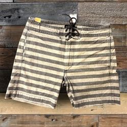 DOUBLE RL RALPH LAUREN RRL CANVAS BOARD SHORTS-SIZE 33”