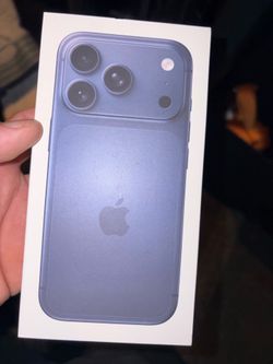 iPhone 17 pro blue with charger