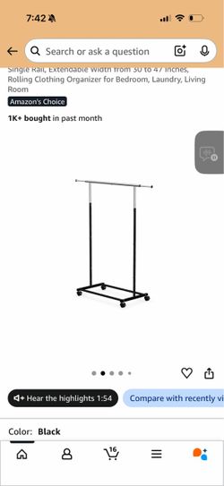 Moving Sale – Rolling Clothing Rack