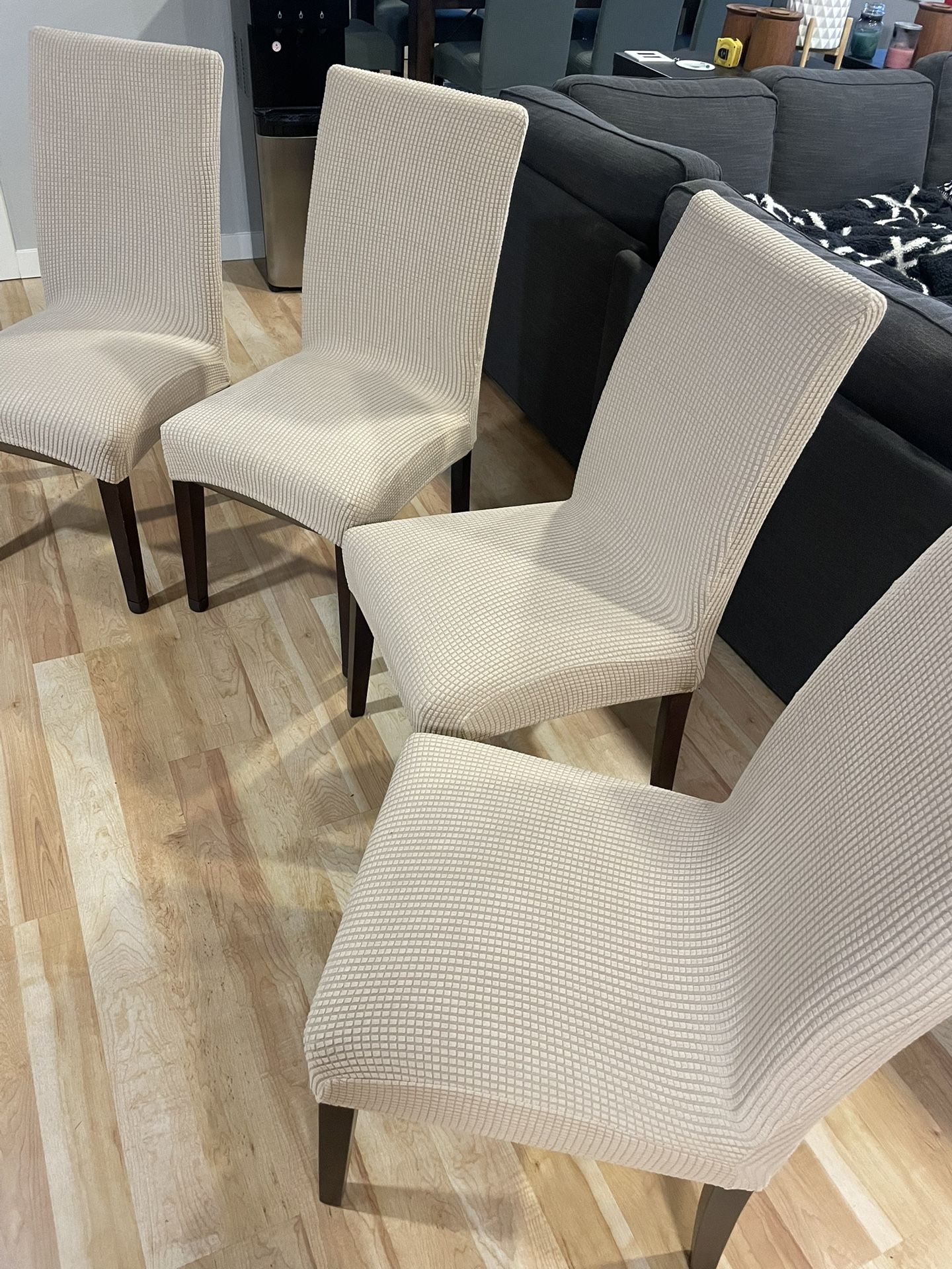 Set Of 4 Dining Chairs With Covers