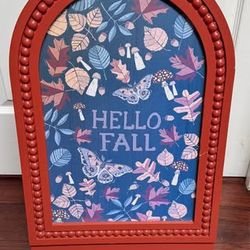 Hello Fall Standing Floor Sign folds flat just $5