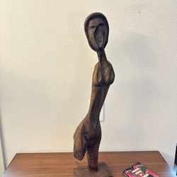 Wood Carving - Female Statue