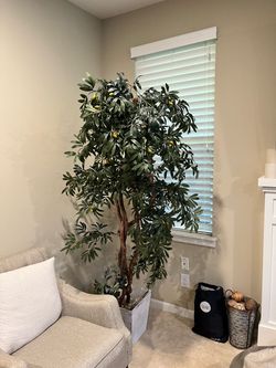 Large Artificial Olive Tree with Planter