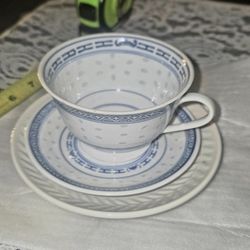 3 piece teacup set.' rice grain '