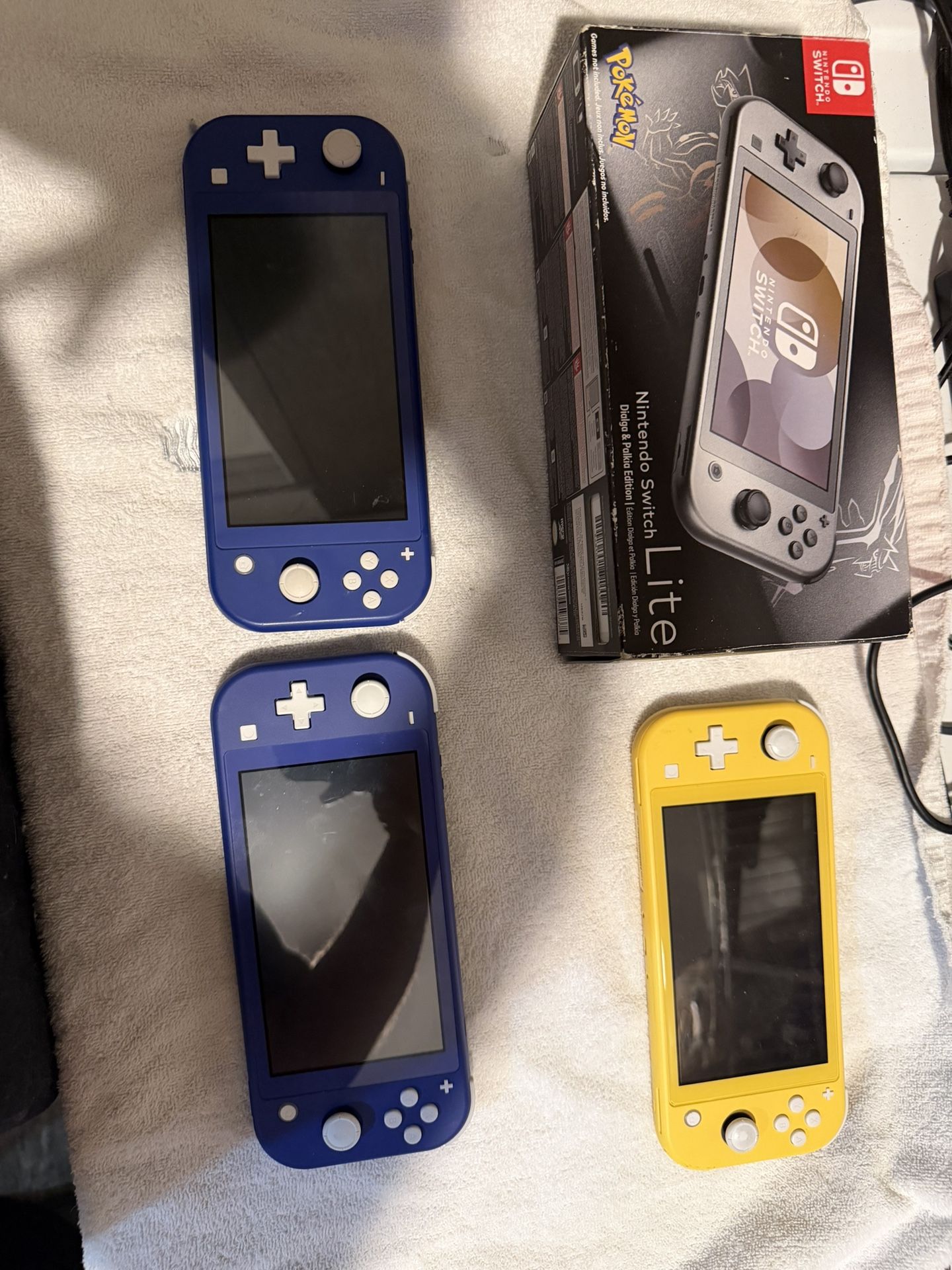 Nintendo switch lite’s Pokemon edtion 200 all others 150 Each