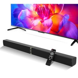 Sound Bar, TV Soundbar 80W with Bluetooth 5.3 Stereo Immersive Sound Detachable 2-in-1 Design Home Theater Retails $100
