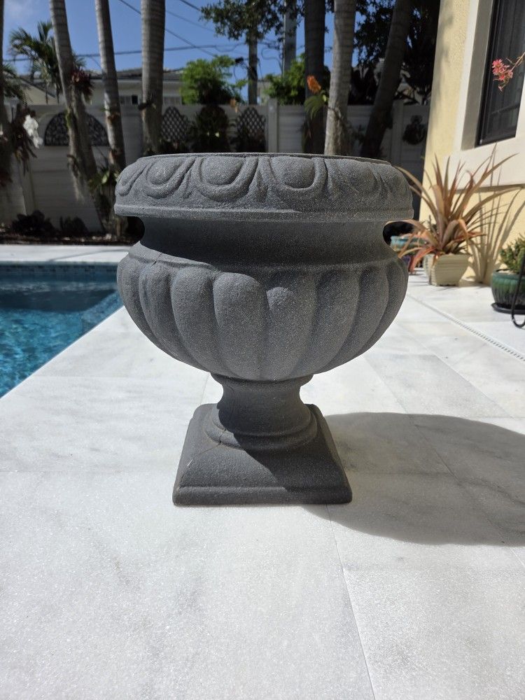 Stone Look Urn Planter Flower Pot