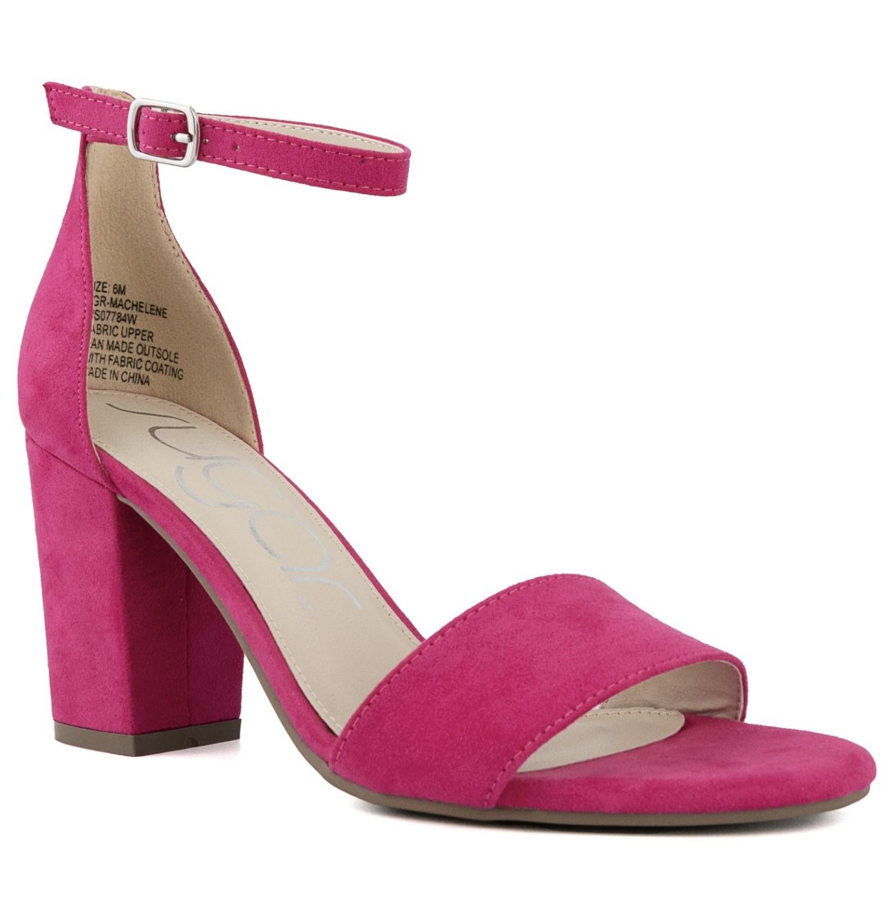 NEW Sugar Machalene Women’s 6.5 Magenta Block Heel Sandals