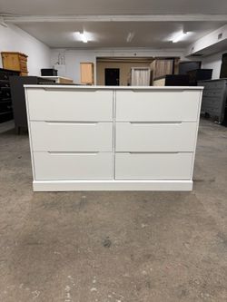 White 6 Drawer Dresser