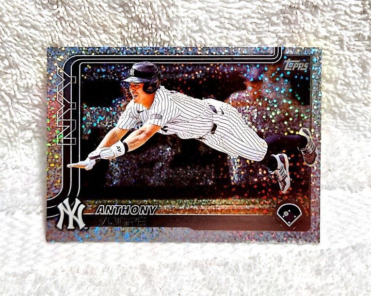 2025 Anthony Volpe Topps Confetti Foil Yankees Baseball Card
