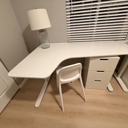 IKEA BECANT Corner Desk, white 