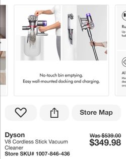 DYSON V8 CORTLESS VACUUM