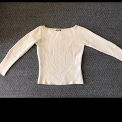 NEW Marc Jacob Designer Women Crew Neck Beige Wool-like Sweater Size S