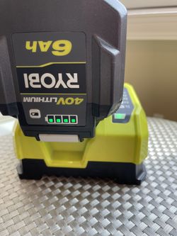 RYOBI RAPID CHGER& LITHIUM BATTERY 40V/6AH