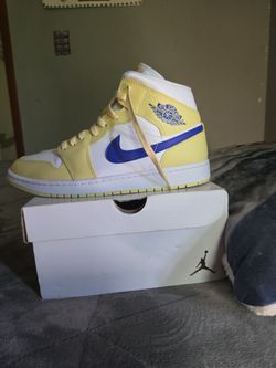 WMNS AIR JORDAN'S 1 MID DARK CONCORD/NEW EMERALD BLACK CONCORDE FONCE
